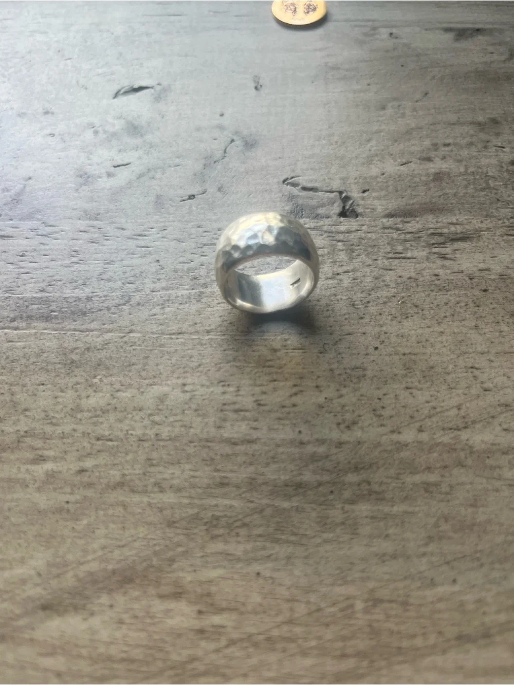 Silpada Hammered Wide Band Ring - Silver